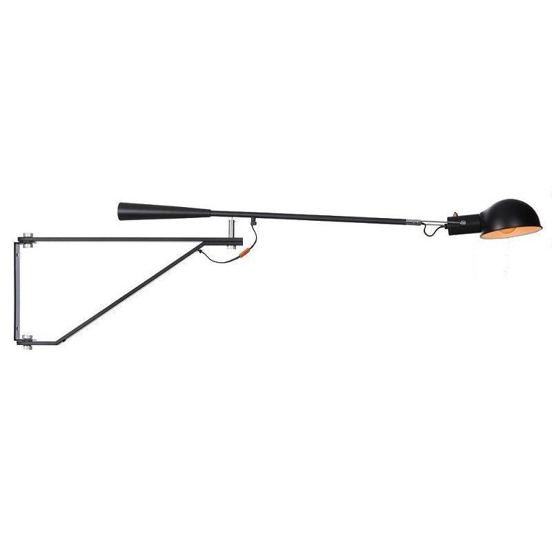 Luminária de parede com braço de balanço simples, luminária de cabeceira para leitura