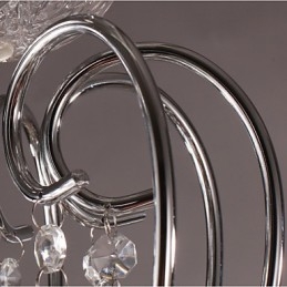 Lustre de cristal cromado clássico tradicional em metal