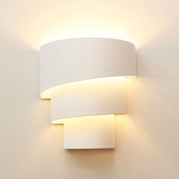 Luminária de parede moderna minimalista em espiral para bolo, luminária de cabeceira