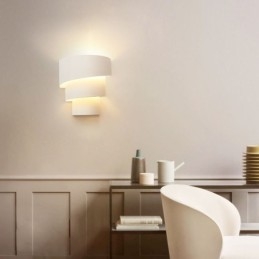 Luminária de parede moderna minimalista em espiral para bolo, luminária de cabeceira