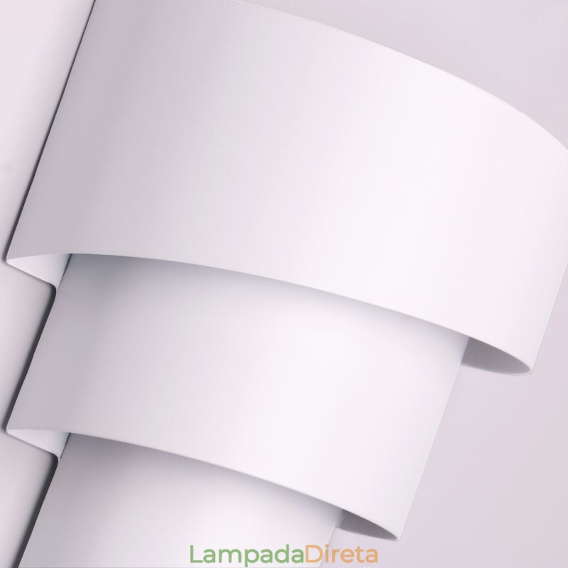 Luminária de parede moderna minimalista em espiral para bolo, luminária de cabeceira