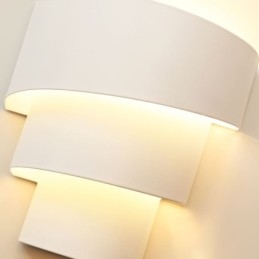 Luminária de parede moderna minimalista em espiral para bolo, luminária de cabeceira