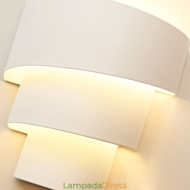 Luminária de parede moderna minimalista em espiral para bolo, luminária de cabeceira