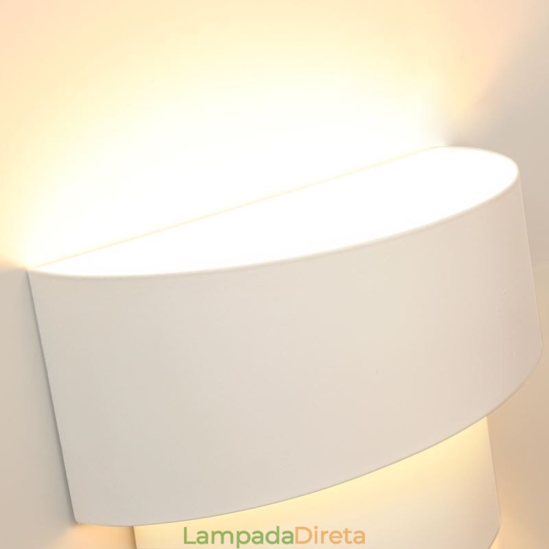Luminária de parede moderna minimalista em espiral para bolo, luminária de cabeceira