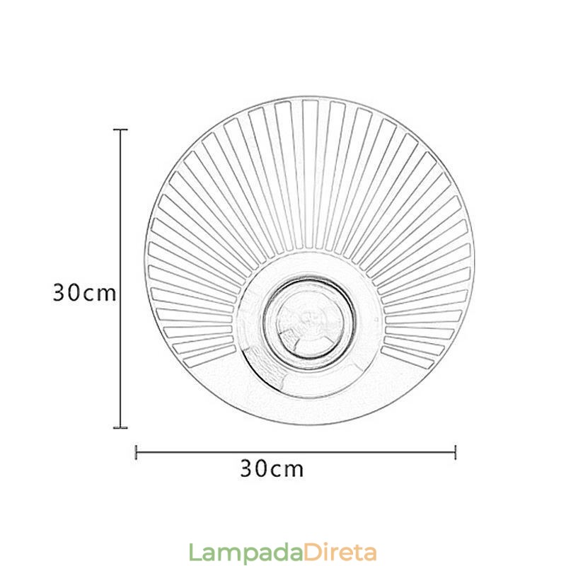 Luminária de parede nórdica de latão vazada com formato redondo