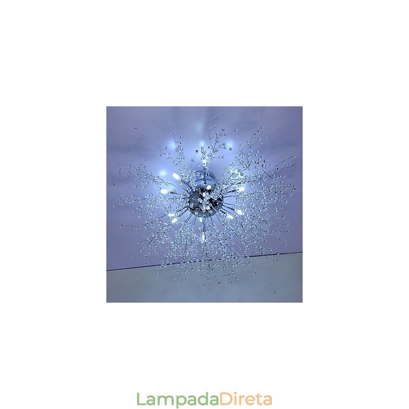 Globo de fogos de artifício moderno AcrChrome Metal Flush Mount GDNS
