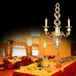 Luminária de parede europeia Luxuosa luminária de parede de pétala Jade Decoração Lâmpada Iluminação de cabeceira