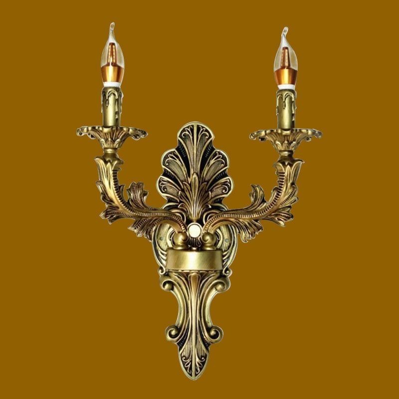 Luminária de parede retrô europeia criativa iluminação dupla para casa arandela iluminação de cabeceira