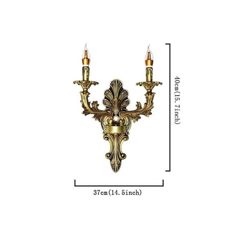 Luminária de parede retrô europeia criativa iluminação dupla para casa arandela iluminação de cabeceira