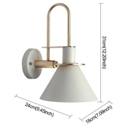 Luminária de parede nórdica estilo Makron Luminária de parede criativa com espelho frontal
