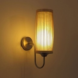 Cintura Tambor Design Luz de Parede Criativo Bambu Parede Sconce Cabeceira Escadas Iluminação Rural