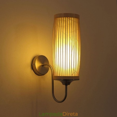 Cintura Tambor Design Luz de Parede Criativo Bambu Parede Sconce Cabeceira Escadas Iluminação Rural Cintura Tambor Design Luz de Parede Criativo Bambu Parede Sconce Cabeceira Escadas Iluminação Rural