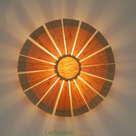 Arandela de parede redonda com flores Luz de parede de bambu exclusiva Iluminação decorativa criativa Arandela de parede redonda com flores Luz de parede de bambu exclusiva Iluminação decorativa criativa