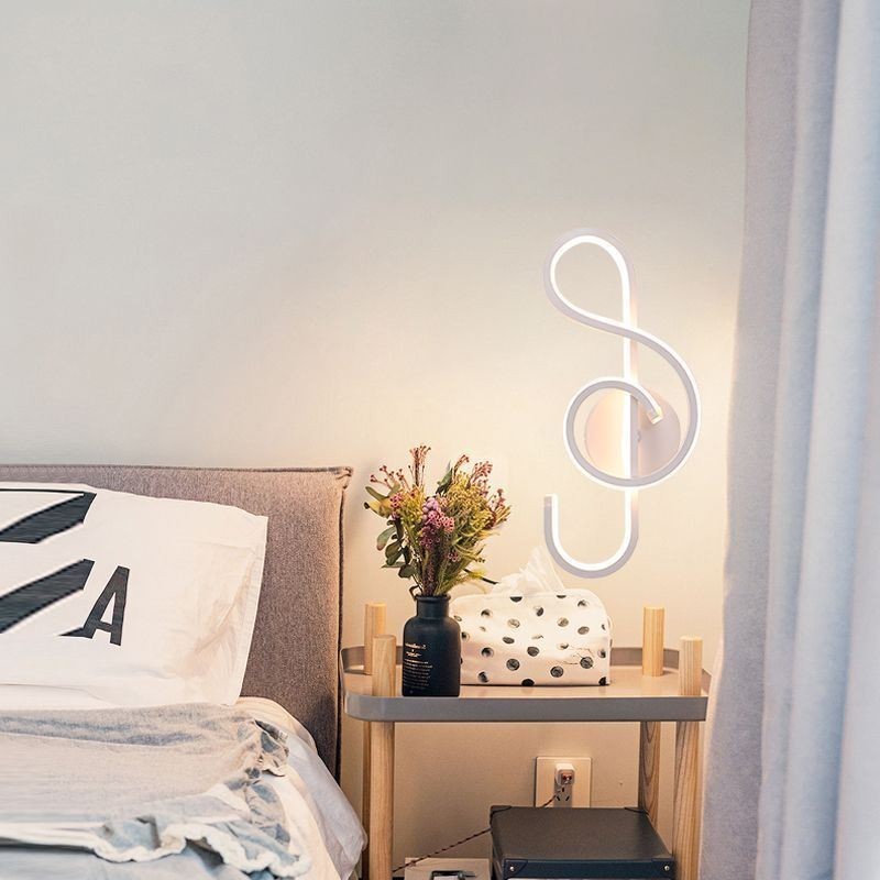 Aplique de parede Minimalista Acrílico Note Wall Light