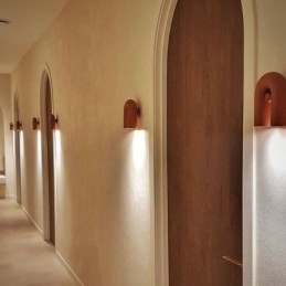 Aplique de parede em forma de U – Luminária de parede criativa minimalista com ângulo reto de noventa graus e abajur giratório