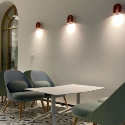 Aplique de parede em forma de U – Luminária de parede criativa minimalista com ângulo reto de noventa graus e abajur giratório