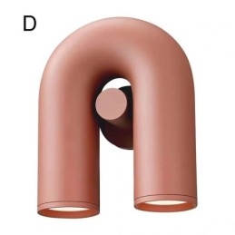 Aplique de parede em forma de U – Luminária de parede criativa minimalista com ângulo reto de noventa graus e abajur giratório