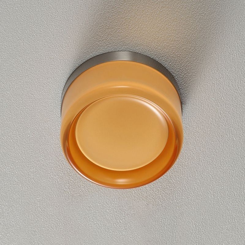 Luminária de parede moderna minimalista acrílica cabeça única redonda ferro forjado arandela pequena