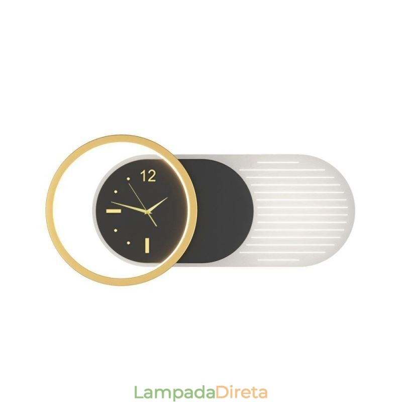 Luminária de parede Moderna Minimalista Acrílico Ferro Forjado Relógio de Parede Luminária de parede