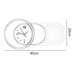 Luminária de parede Moderna Minimalista Acrílico Ferro Forjado Relógio de Parede Luminária de parede