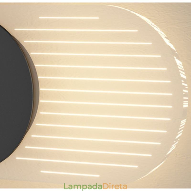 Luminária de parede Moderna Minimalista Acrílico Ferro Forjado Relógio de Parede Luminária de parede