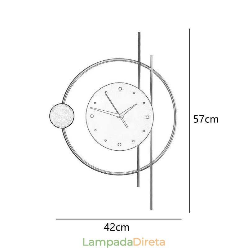 Relógio de parede Luminária de parede moderna minimalista em ferro forjado e