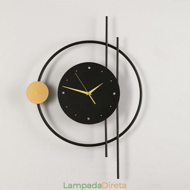 Relógio de parede Luminária de parede moderna minimalista em ferro forjado e