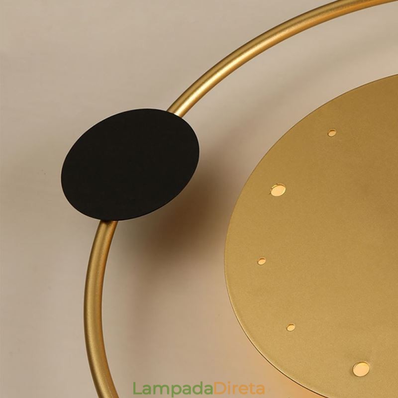 Relógio de parede Luminária de parede moderna minimalista em ferro forjado e