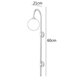 Arandela moderna, luminária de parede dourada escovada