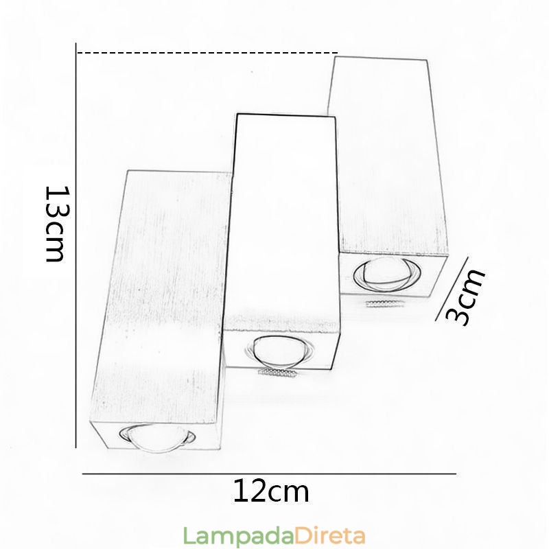 Luminárias de parede modernas para cima e para baixo Luminária de parede de alumínio Arandela