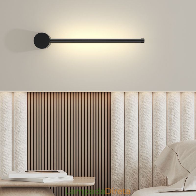 Luminária de parede longa moderna para decoração de cabeceira