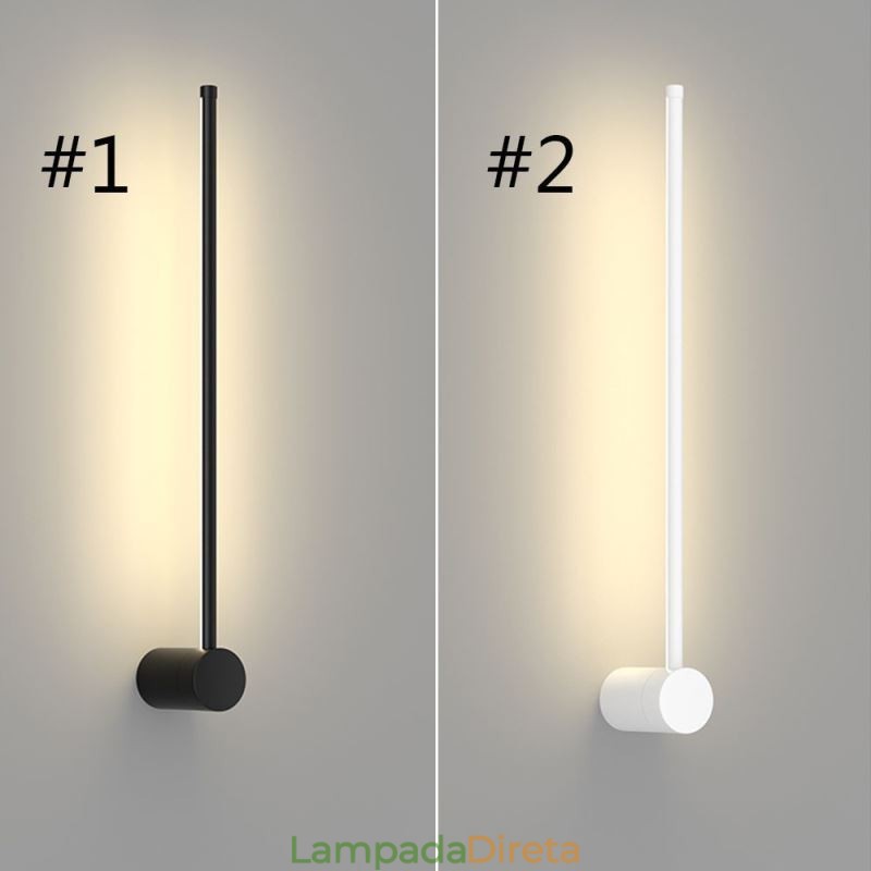Luminária de parede longa moderna para decoração de cabeceira