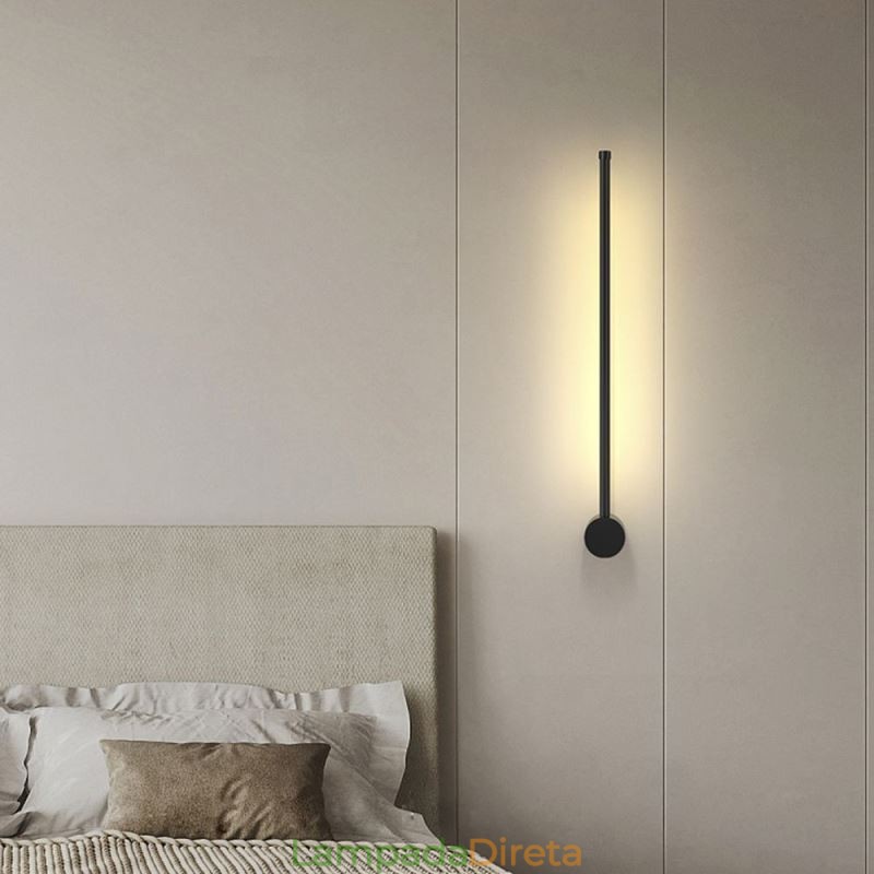 Luminária de parede longa moderna para decoração de cabeceira