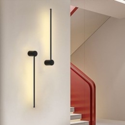 Luminária de parede longa moderna para decoração de cabeceira