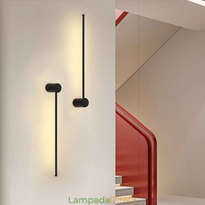 Luminária de parede longa moderna para decoração de cabeceira