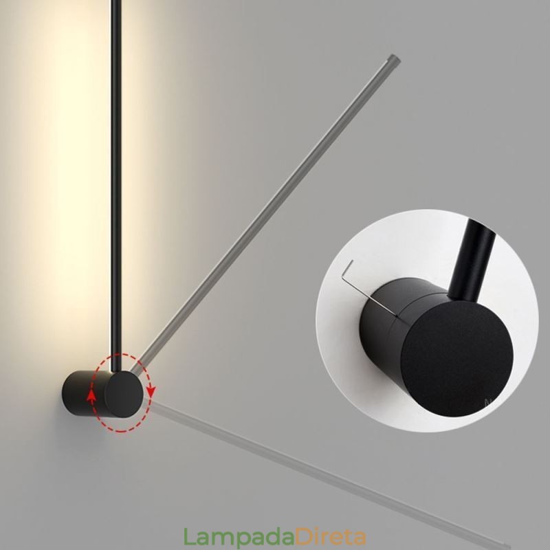 Luminária de parede longa moderna para decoração de cabeceira