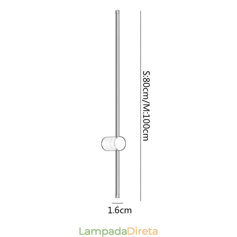 Luminária de parede longa moderna, decoração de cabeceira, lâmpada de corredor
