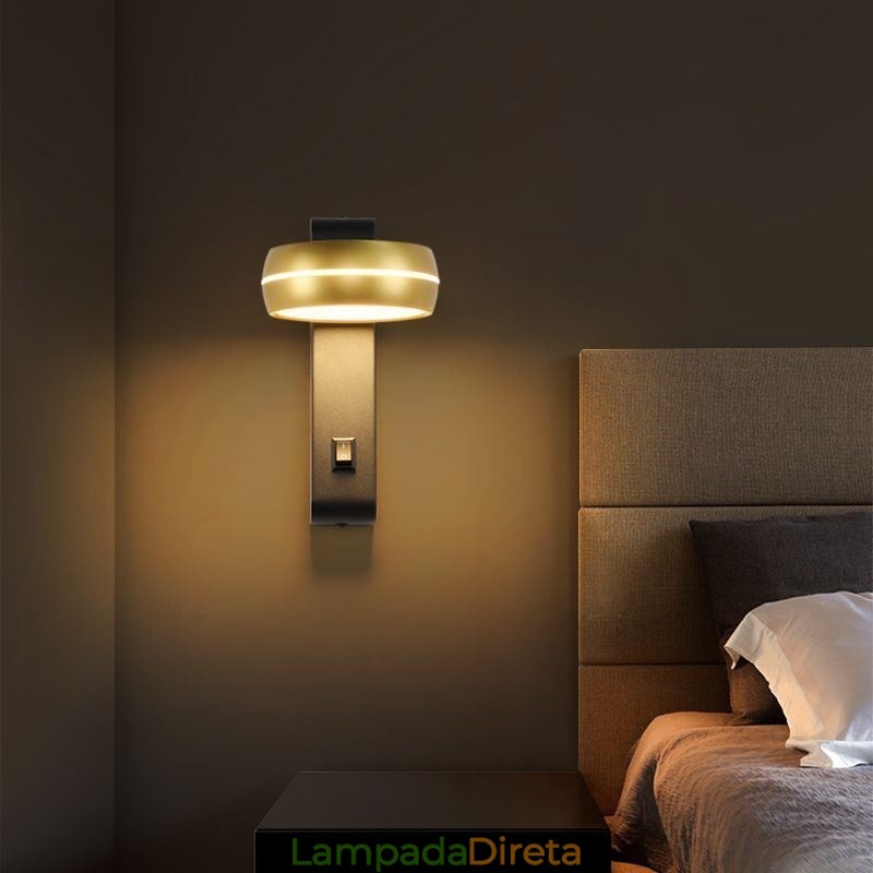 Luminária de parede giratória moderna e minimalista