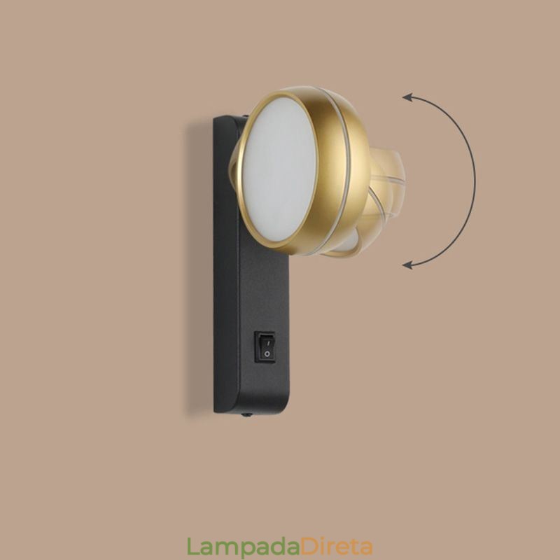 Luminária de parede giratória moderna e minimalista