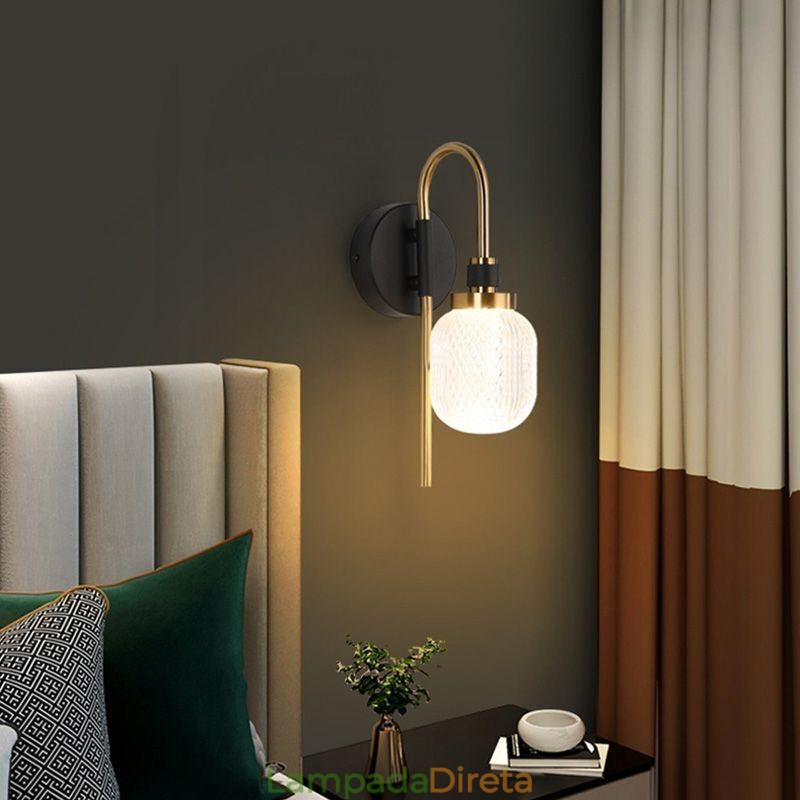 Luminária de parede moderna minimalista em acrílico