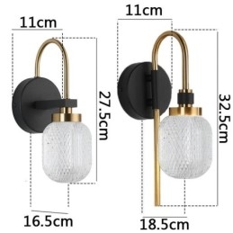 Luminária de parede moderna minimalista em acrílico
