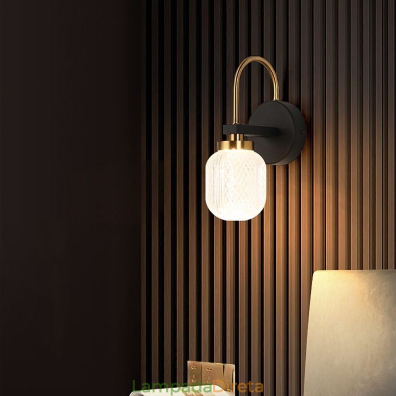 Luminária de parede moderna minimalista em acrílico