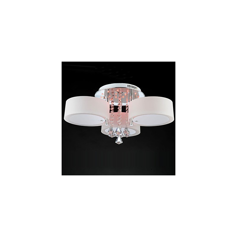 Controle remoto Flush Mount Crystal Moderno Contemporâneo