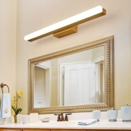 Espelho Luz Madeira Maciça Luminária de Parede Moderna Luminária de Parede Sconce