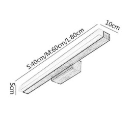 Espelho Luz Madeira Maciça Luminária de Parede Moderna Luminária de Parede Sconce