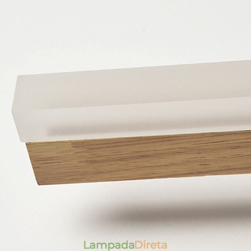 Espelho Luz Madeira Maciça Luminária de Parede Moderna Luminária de Parede Sconce