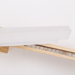 Espelho Luz Madeira Maciça Luminária de Parede Moderna Luminária de Parede Sconce