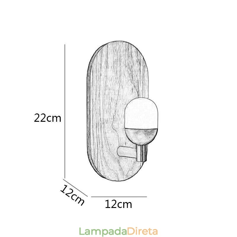 Decoração Parede Madeira Lâmpada Entrada Corredor Luzes Nordic Cabeceira Luz Parede
