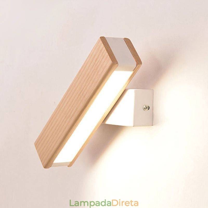 Europa Luminária de parede de madeira maciça Iluminação de parede de cabeceira Luminárias de simplicidade moderna