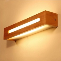 Luminária de parede moderna de madeira, luzes de corredor de entrada, luz de parede de cabeceira nórdica